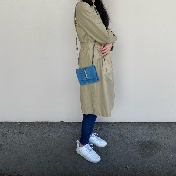 Zara feather-clasp suede crossbody bag - Picture 3 of 3